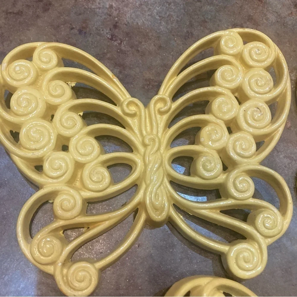 1970’s Vintage Plastic Butterfly Wall Hangings